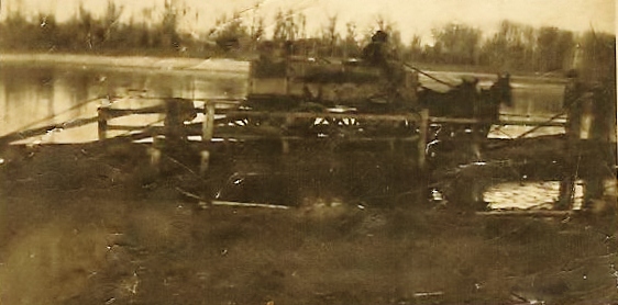 Jenkins Supply Wagon Crossing Red River